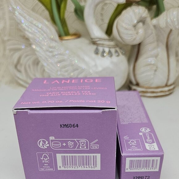 Laneige Lip Sleeping Mask Taro Bubble Tea & Lip Glowy Balm Lavender Set - Picture 6 of 9